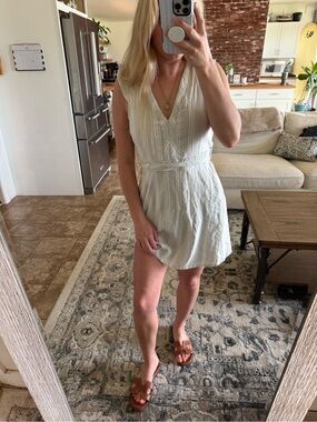 Rip Curl Cream Stripe Mini Dress